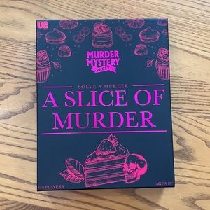 NEW A SLICE OF MURDER Mystery Party Solve Game 20212 University Never Opened